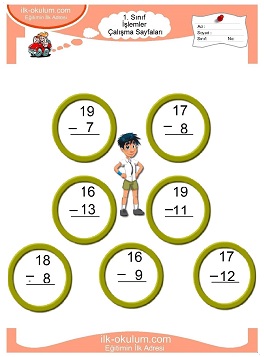 Çocuklar İçin toplam işlemi yaprak testleri 